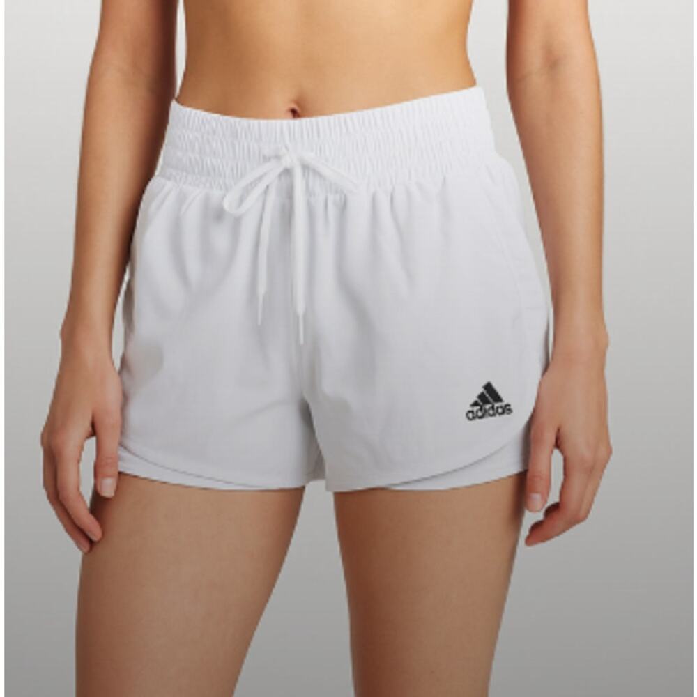 Adidas White Active Shorts Recycled Fabric Athleisure XS